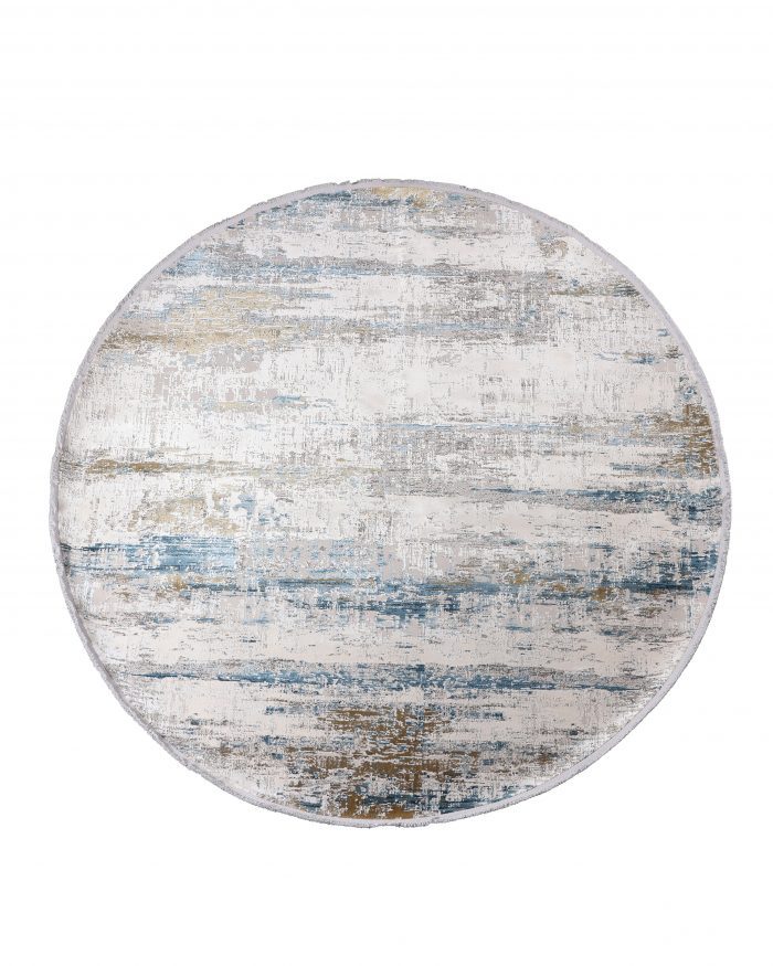 blue round carpet