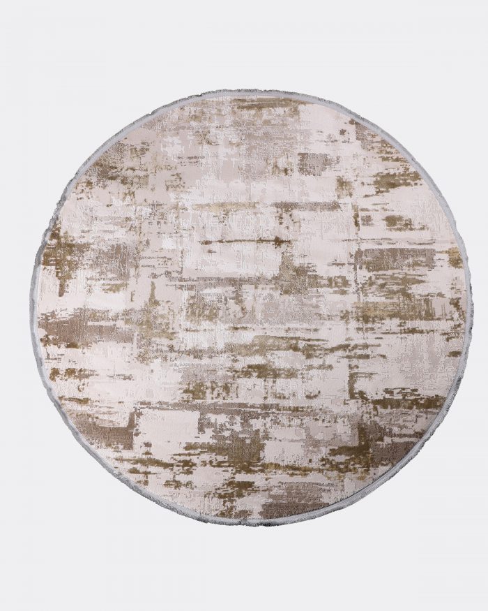 gold round carpet