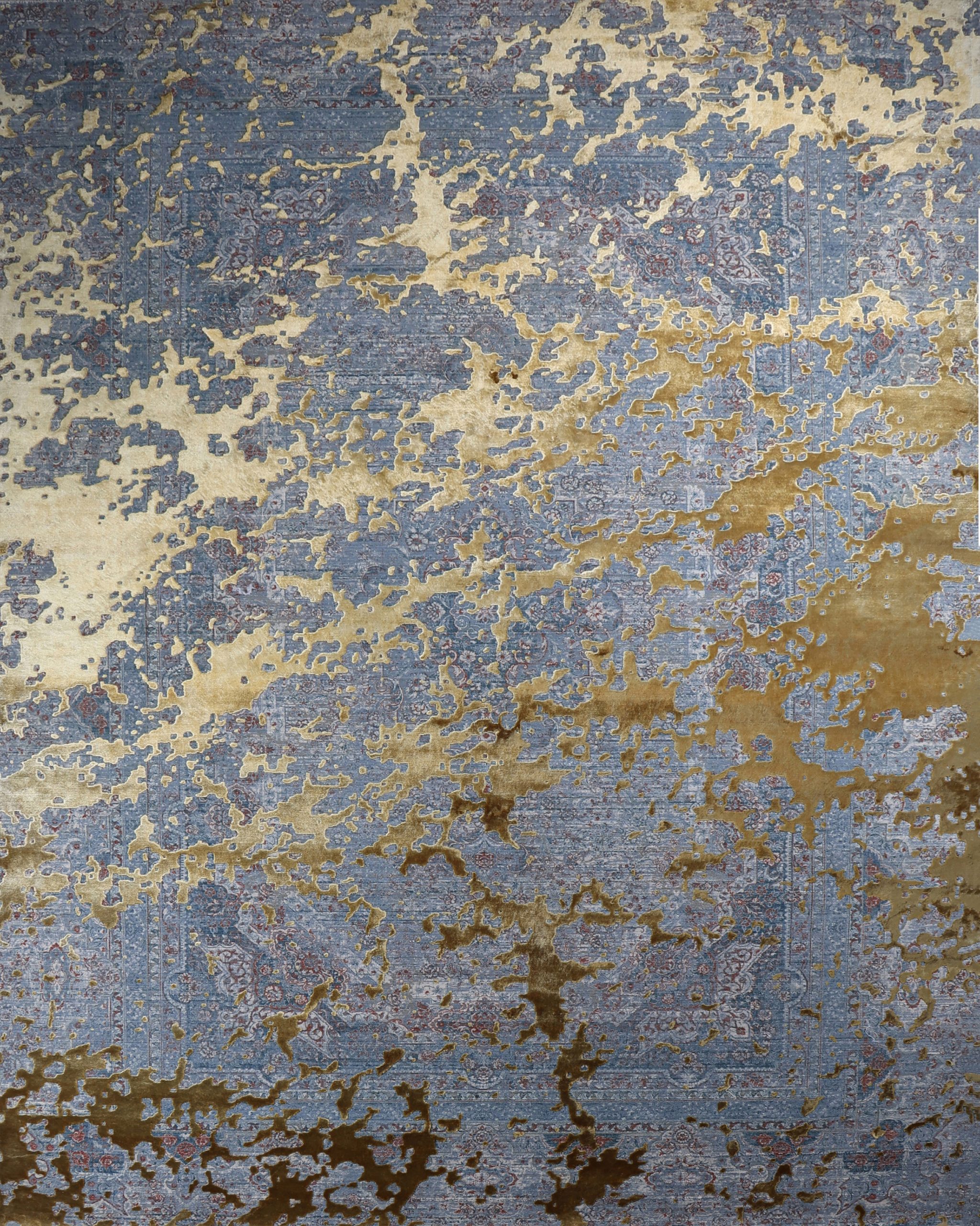 vintage blue gold