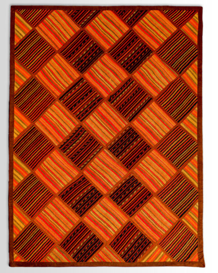 Kilim 10184- Orange/Green/Black