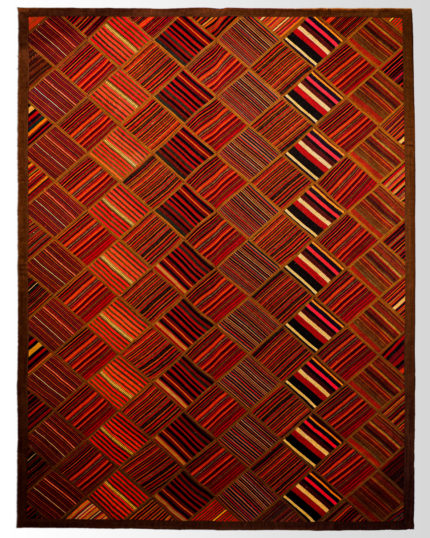 Kilim 10085 - Red/Orange/Beige/Gray